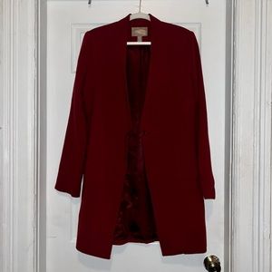 FOREVER 21 Burgundy Day Coat